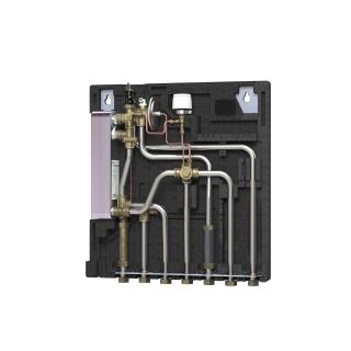 Danfoss Wohnungsstation Evoflat FSS 1 Eckeinstieg HT-Heizung, 43kW, Dämmhaube