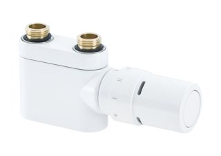 Danfoss Anschlussarmatur VHX Duo Set R 1/2, Durchgang, Verkehrsweiß, RAL 9016