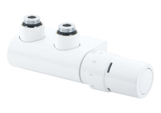 Danfoss Anschlussarmatur VHX Duo Set R 1/2, Eck, Verkehrsweiß, RAL 9016