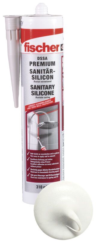 Sanitärsilicon DSSA 310 weiß DSSA W SAN.SIL.310 D/GB