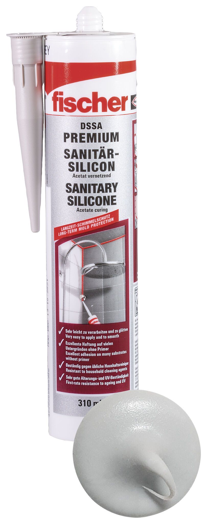 Sanitärsilicon DSSA 310 grau DSSA GR SAN.SIL.310 D/GB