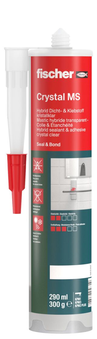 fischerwerke Dicht- und Bauklebstoff Crystal MS
