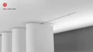 Vorhangschiene unsichtbar Invisible 1-läufig GK/Alu 200 cm