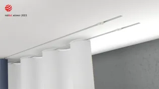 Vorhangschiene unsichtbar Invisible 2-läufig GK/Alu 200 cm