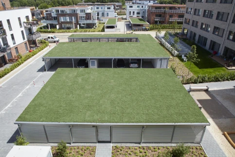 Carportanlage mit Gründach