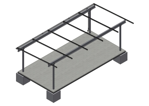 Das flexible Baukastensystem der Urbanen Systeme ermöglicht die Installation der Photovoltaik-Anlagen auf der Dachkonstruktion des Solarcarports.