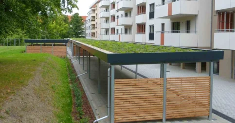 Carportanlage-Gründach