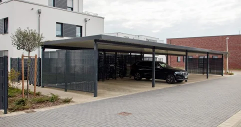 Lochblech nach RAL pulverbeschichtet in anthrazit