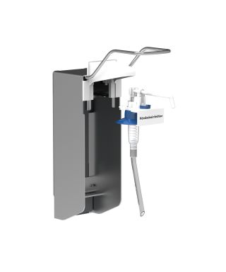 CWS MediLine Universalspender 500, Edelstahl, K-Pumpe, Edelstahlpumpe + flexibles Kunststoff-Ansaugrohr