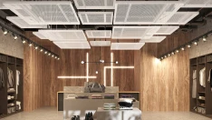 Metall-Deckensegel Armstrong MESH Sky Element Hook MT (© Knauf Ceiling Solutions)