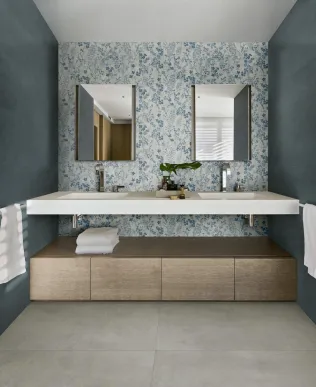Cementum Wall - Indigo | Dekor Flowery Freddo