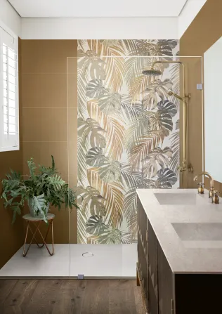 MAL6 Decoro Ferns Avorio Rett. 80x120 | MACE Momenti Ocra Rett. 40x120
