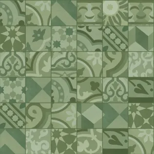 M61K D_segni blend decoro mix verde 10x10 cm