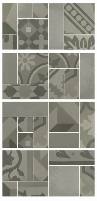 M8WL D_segni blend grigio mosaico 19x38 cm