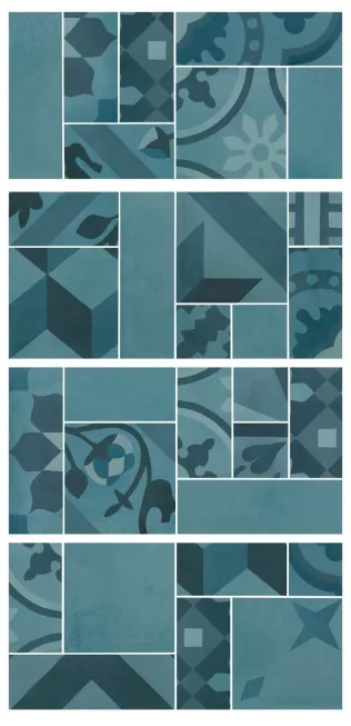 M8WR D_segni blend azzurro mosaico 19x38 cm