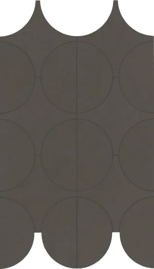 Rundmosaik Cerchi Cementum Carbon 23,8x41,4
