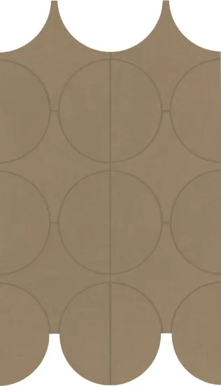 Rundmosaik Cerchi Cementum Olive 23,8x41,4