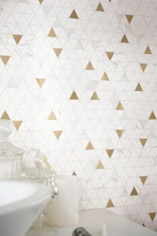 Allmarble Wall Golden White Mosaik