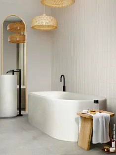 Feinsteinzeug Room / Room Wall in Steinoptik für Wand und Boden