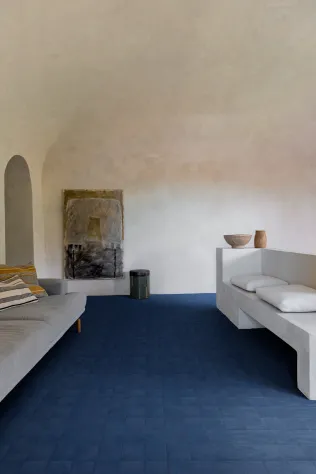 Glatte Fliese (Memoria Blu Semi-Matt)