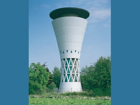 Tragwerksverstärkung und Oberflächenschutz. Wasserturm Ludwigsburg, DE. Foto: StoCretec
