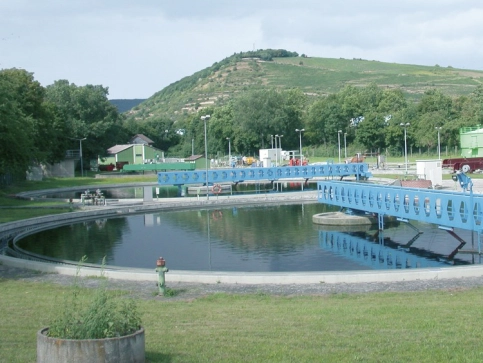 Kläranlage Bingen-Büdesheim, DE. StoCrete TS 250, StoCrete TF 250. Foto: StoCretec