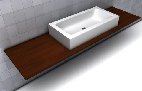 Arte No. 2 / Maße Becken: 800 x 400 x 150 H mm