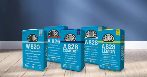 Wandspachtelmassen ARDEX A 828 und ARDEX W 820