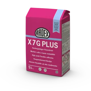ARDEX X 7 G PLUS Hochergiebiger Flexmörtel 5 kg Beutel (VE = 4 Beutel)