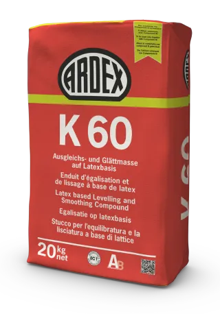 ARDEX K 60 Ausgleichs- und Glättmasse auf Latexbasis (Pulverkomponente)