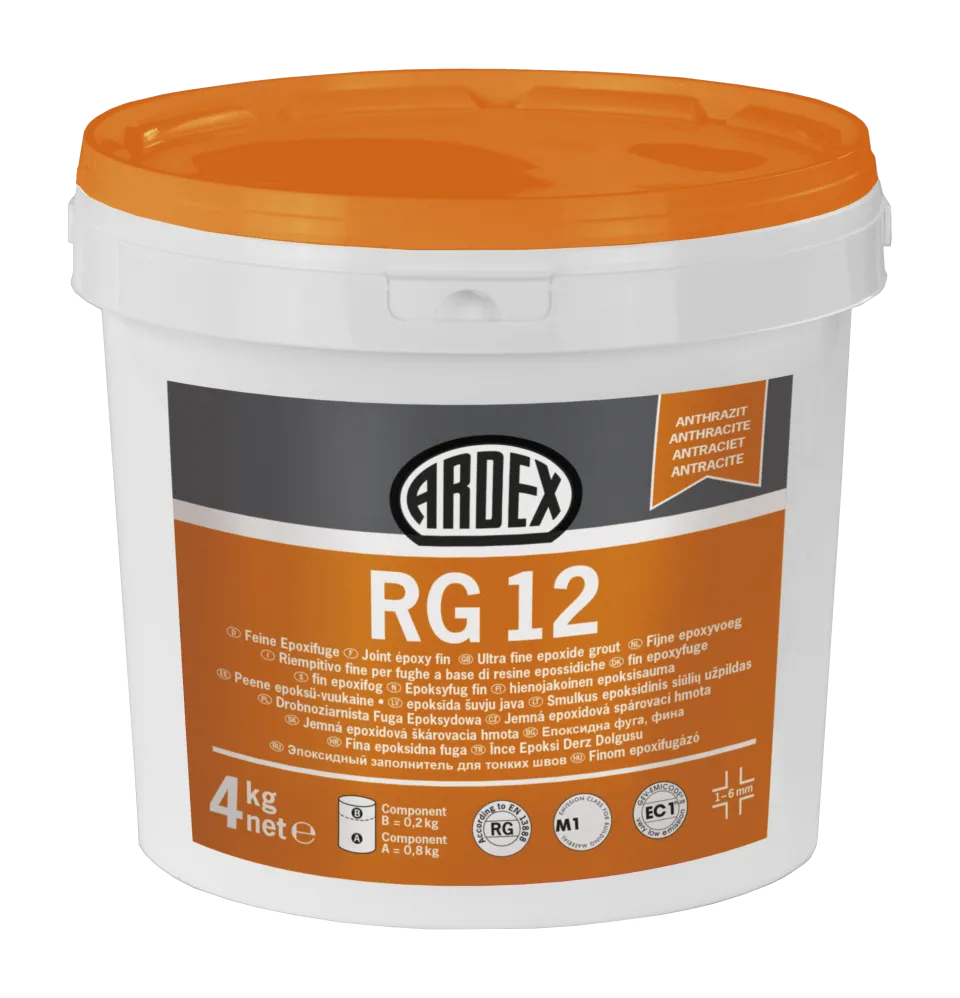 ARDEX RG 12  1 - 6 feine Epoxifuge, basalt Eimer mit Deckeleinheit: 4 kg