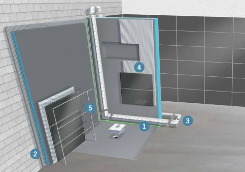 Wedi Bauplatten und ARDEX Bauchemie: Beispielaufbau privater Duschbereich