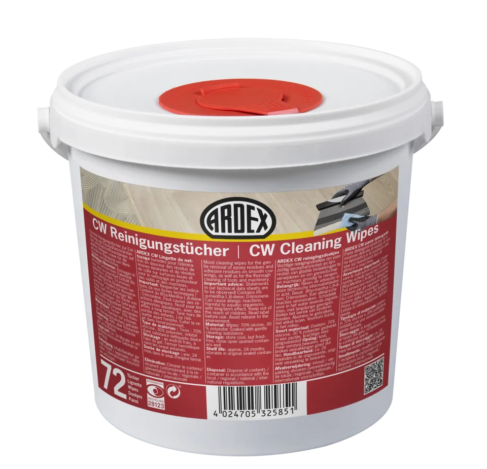 ARDEX CW Reinigungstücher Eimer mit 72 Tüchern (VE = 6 Eimer)