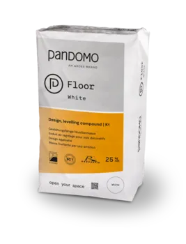 PANDOMO Floor White Gestaltungsfähige Nivelliermasse K1, weiß