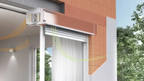 Die Ziegel-Rollladenkästen der neuesten Generation vereint Beck+Heun mit einem wärmerückgewinnenden Lüftungssystem als ROKA-LITH 2 RG CLASSIC AIRFOX® PLUS S.