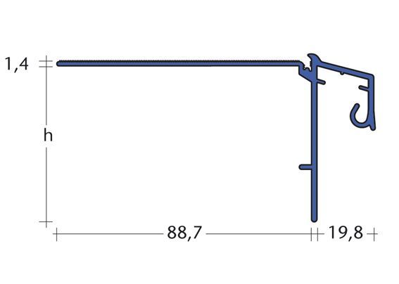 BLANKE BALKON BP, Außenecke, Aluminium