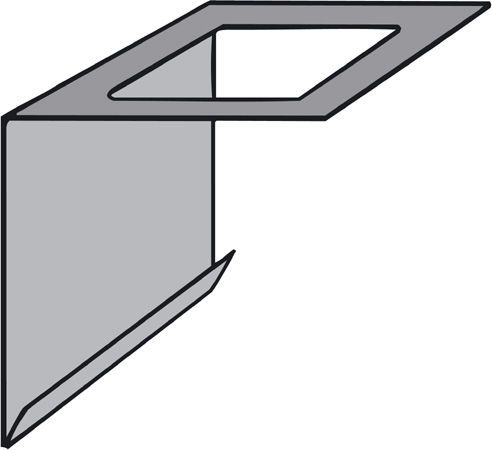 BLANKE BALKON-ABDECKWINKEL, Verbinder, Edelstahl