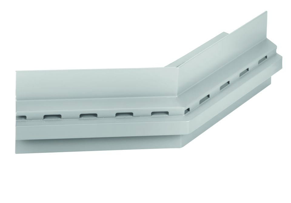 BLANKE BALKON-DRAINKIESLEISTE, Außenecke, Aluminium