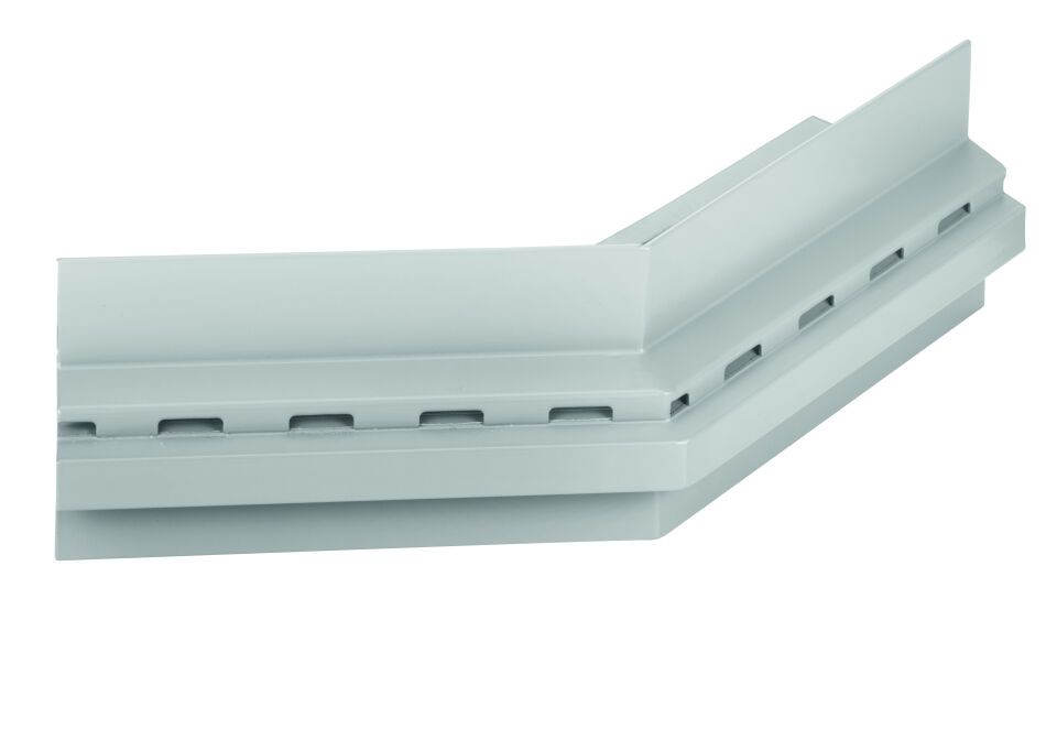 BLANKE BALKON-DRAINKIESLEISTE, Außenecke, Aluminium