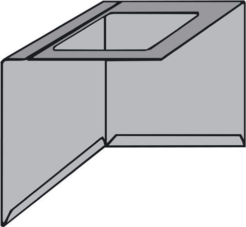 BLANKE BALKON-ABDECKWINKEL, Eckverbinder, Edelstahl