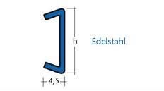 BLANKE DEKOLINE, Dekorprofil, Edelstahl