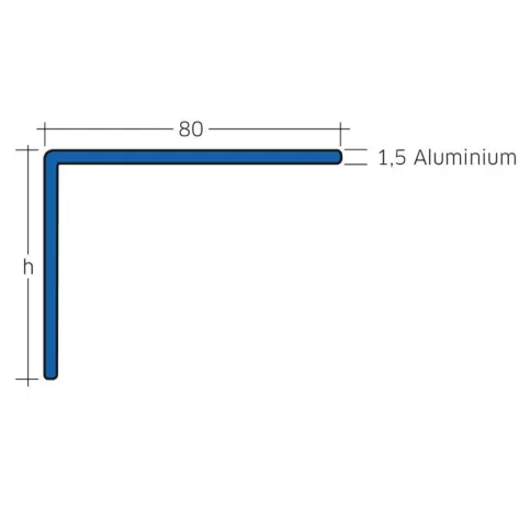BLANKE BALKON-ABDECKWINKEL PLUS, techn. Zeichnung