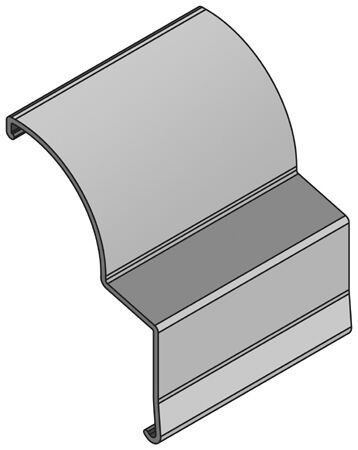 BLANKE BALKON-DRAINVIERTELKREIS, Verbinder, Aluminium