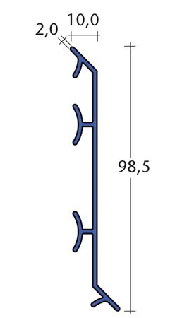 BLANKE BALKON-SOCKELBLENDPROFIL, Außenecke, Aluminum