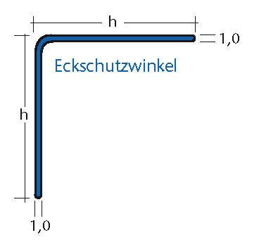 BLANKE ECKSCHUTZWINKEL, ohne Klebeband, Edelstahl, gebürstet
