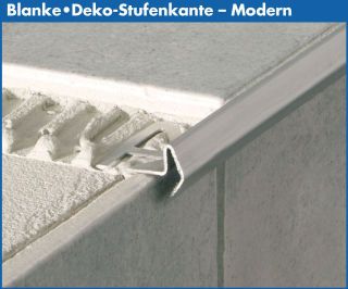 BLANKE DEKO-STUFENKANTE Modern,  Edelstahl