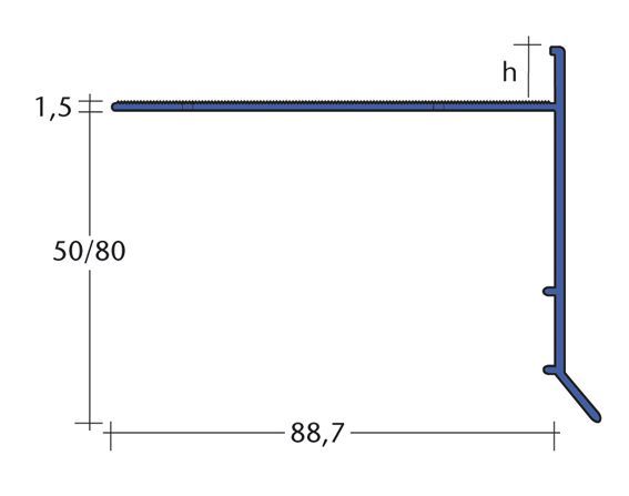 BLANKE BALKON-ABSCHLUSSWINKEL, Aluminium