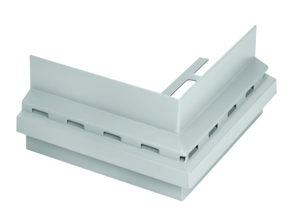 BLANKE BALKON-DRAINKIESLEISTE, Außenecke, Aluminium