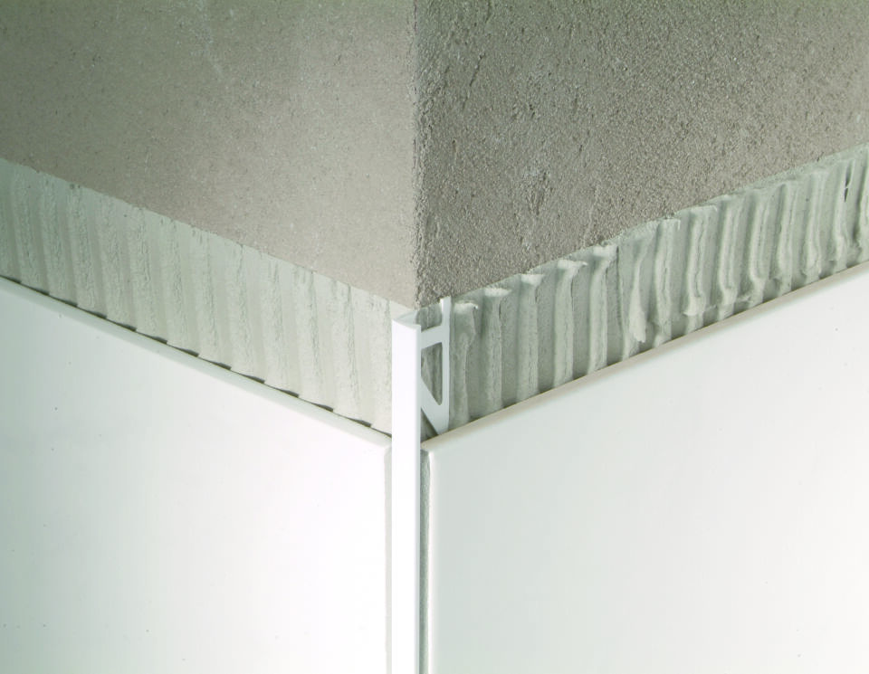 BLANKE FLIESEN-ABSCHLUSSSCHIENE, Kunststoff