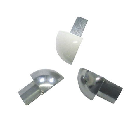 BLANKE VIERTELKREISPROFIL, Außenecke, Aluminium, eloxiert